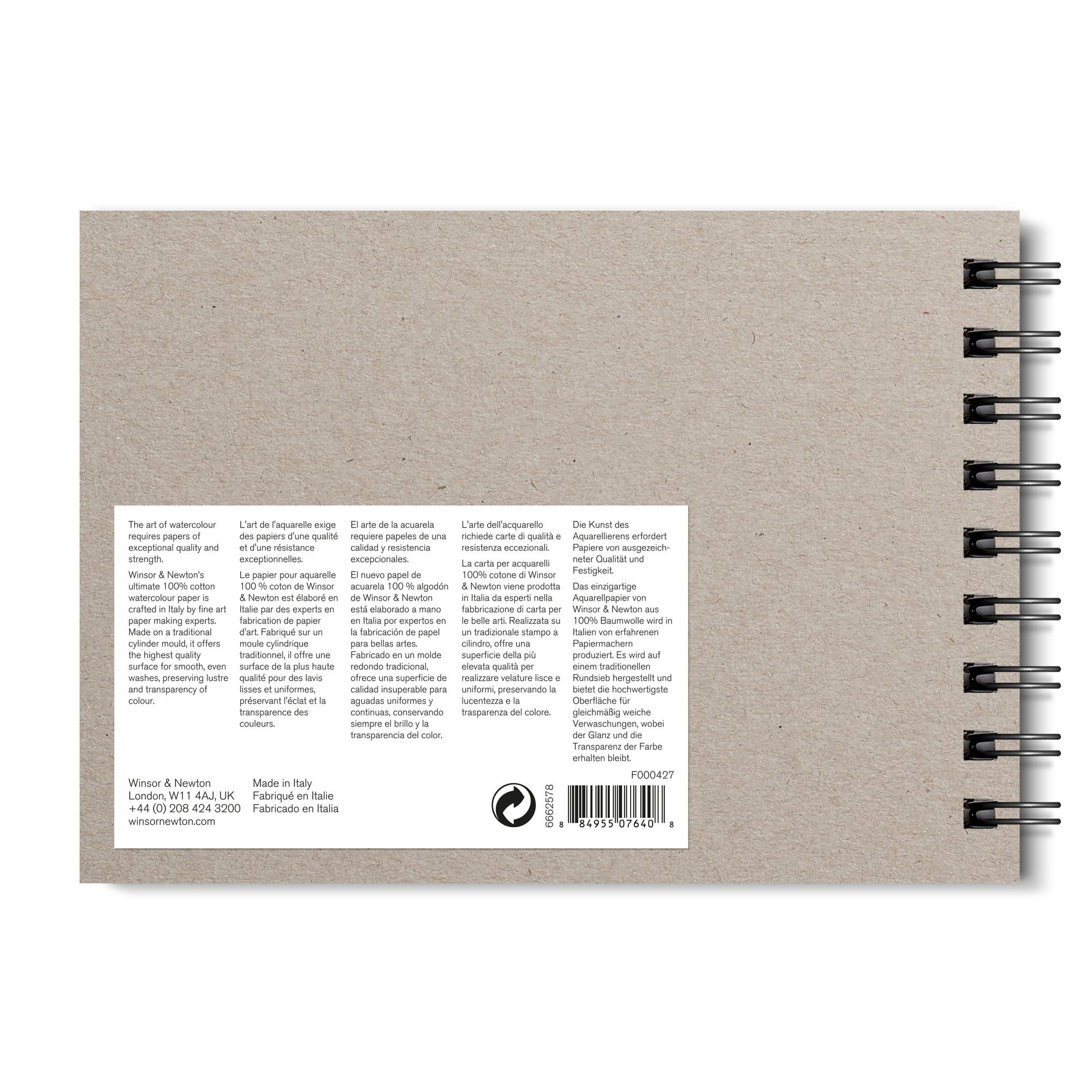 WINSOR & NEWTON Carnet de voyage Spiralé Professional Grain fin 300G 12,7X17,8cm 15F