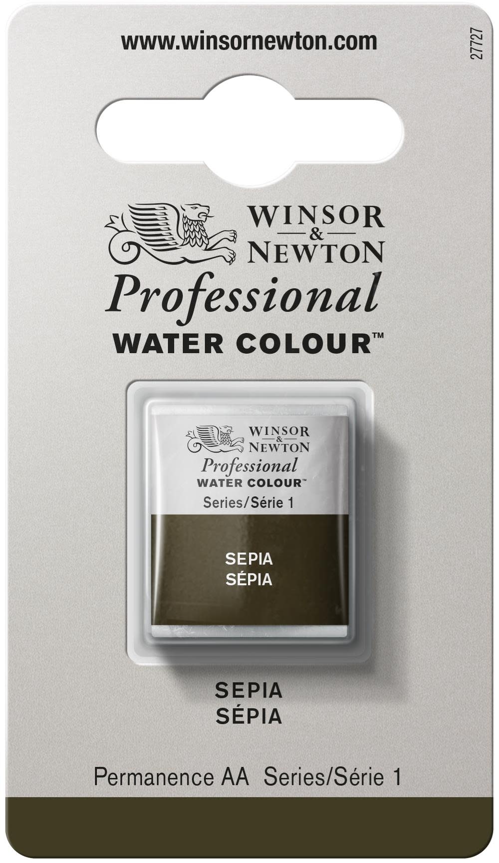 WINSOR & NEWTON Professional Aquarelle 1/2 Godet 609 Sépia