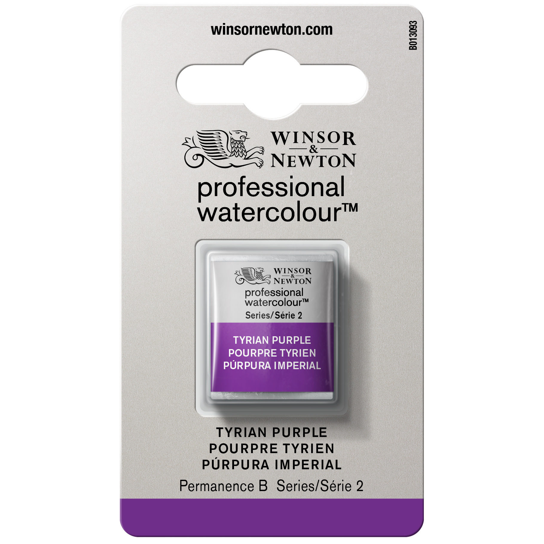 WINSOR & NEWTON Professional Aquarelle 1/2 Godet Pourpre Tyrien