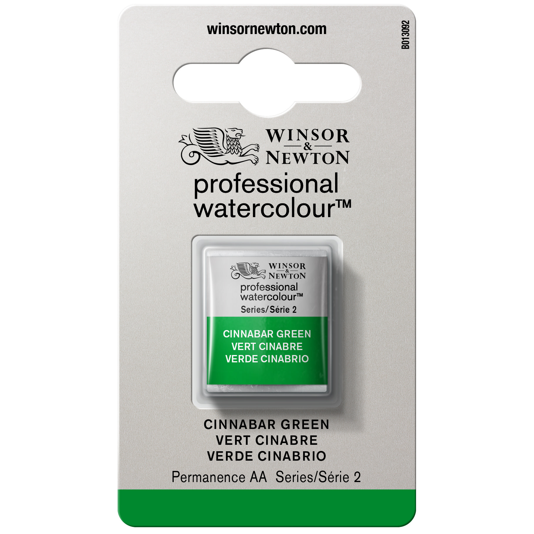WINSOR & NEWTON Professional Aquarelle 1/2 Godet Vert Cinabre