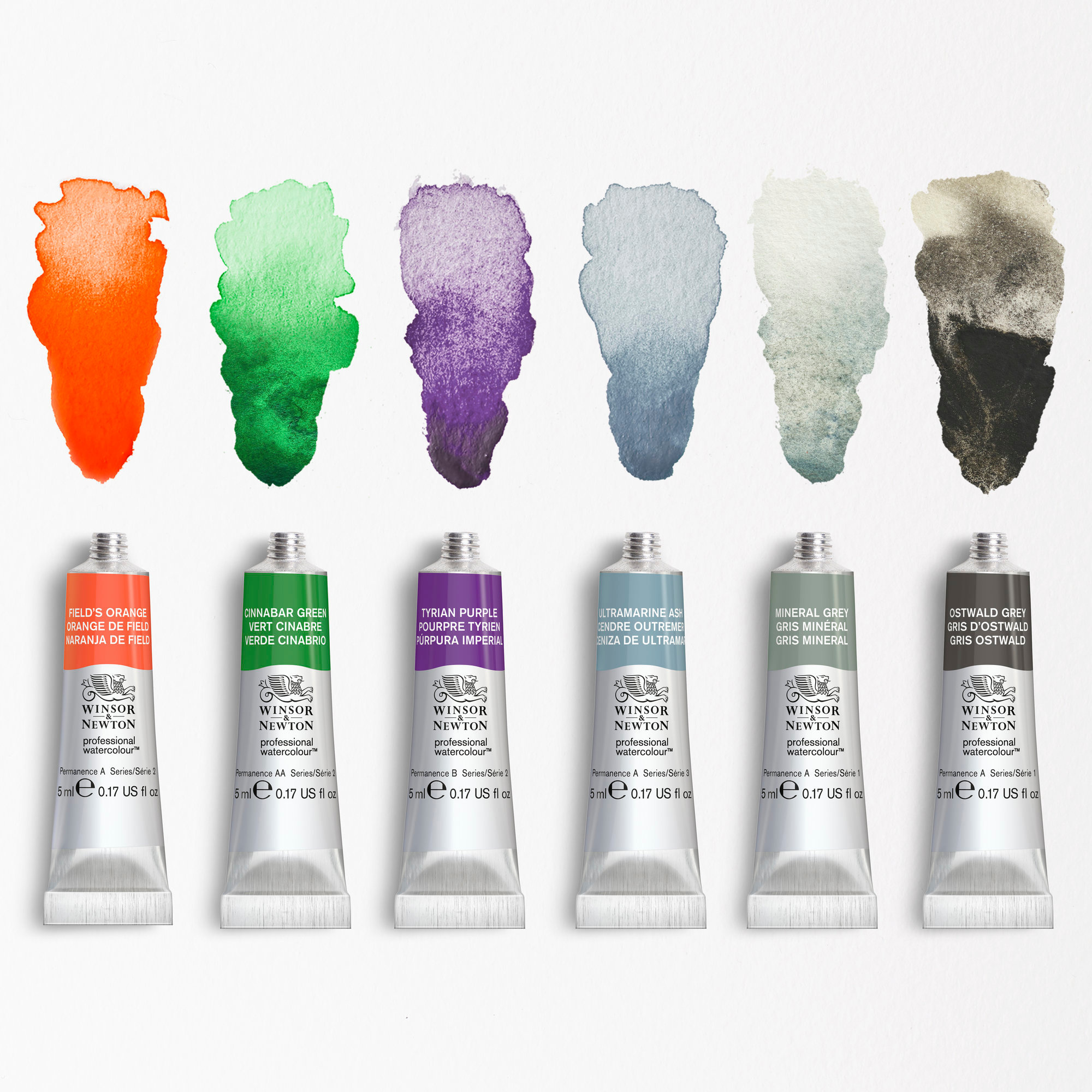 WINSOR & NEWTON Professional  Aquarelle Revival Collection 6 Tubes