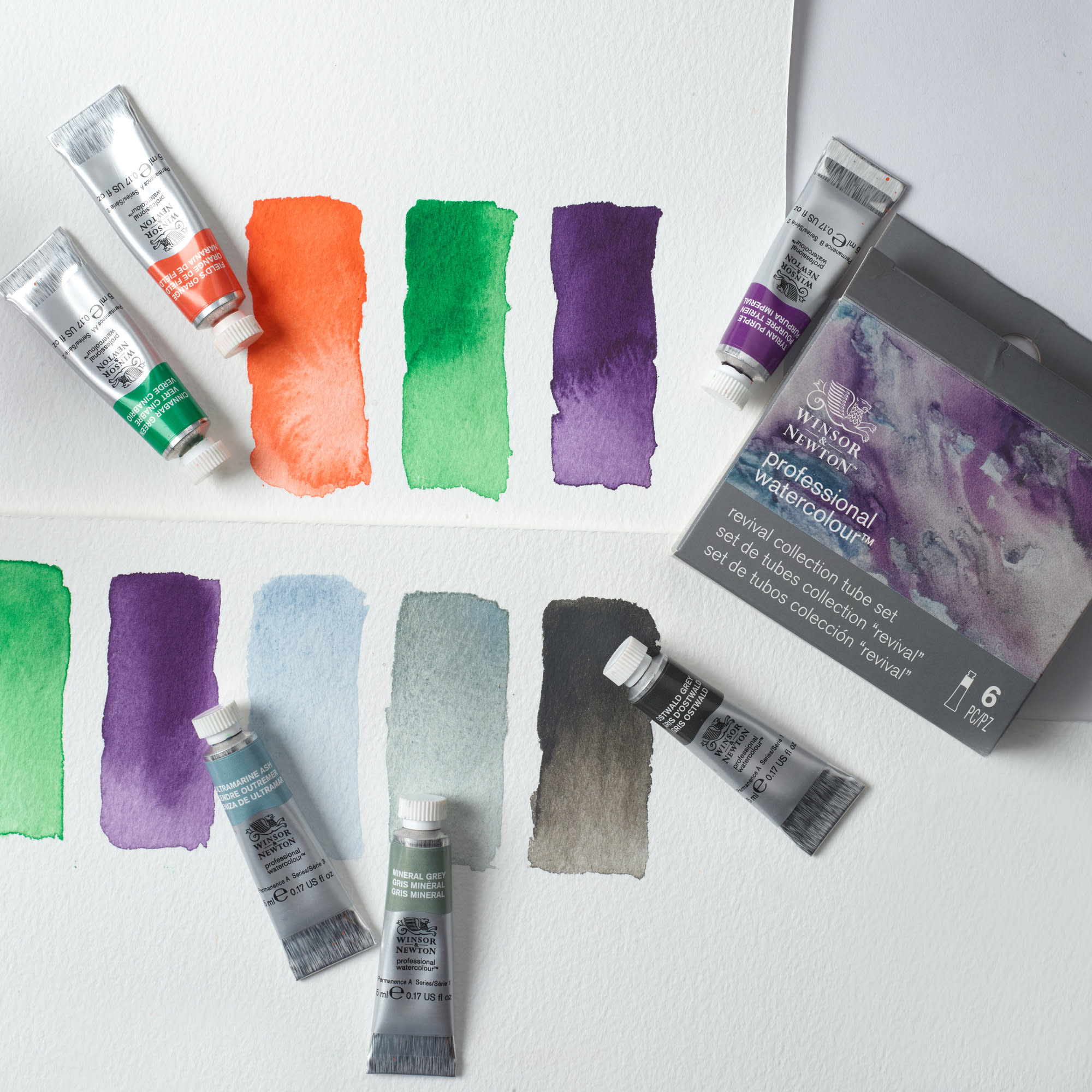 WINSOR & NEWTON Professional  Aquarelle Revival Collection 6 Tubes