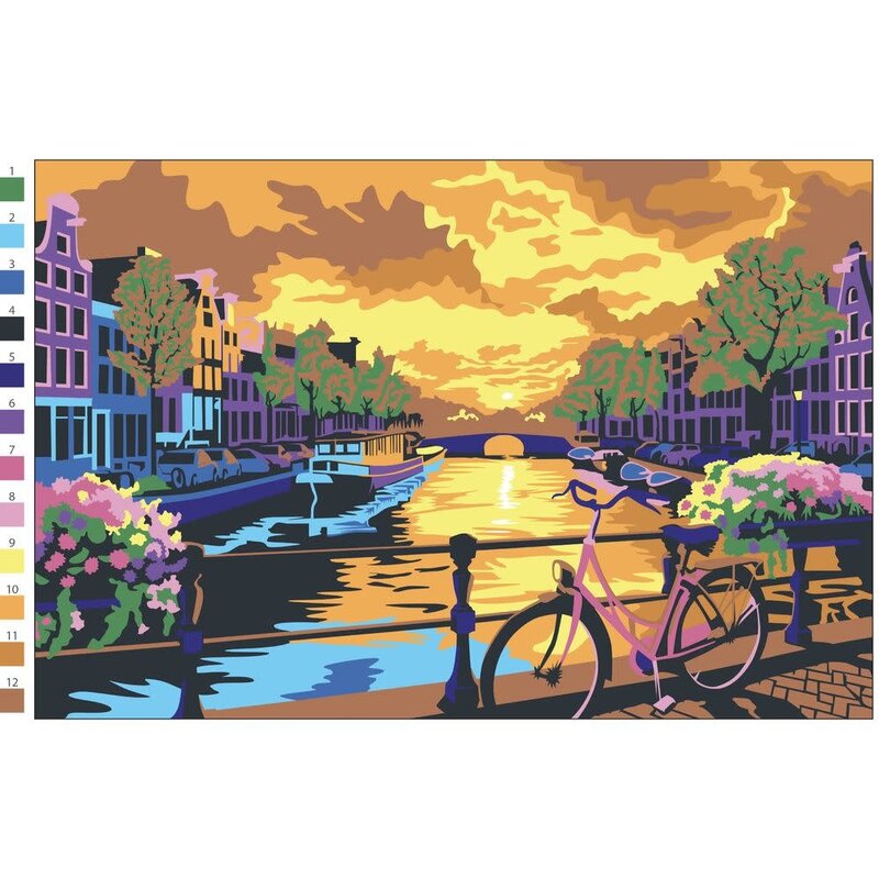 GRAPH'IT Kit Coloriage Mystère - CITY SUNSET