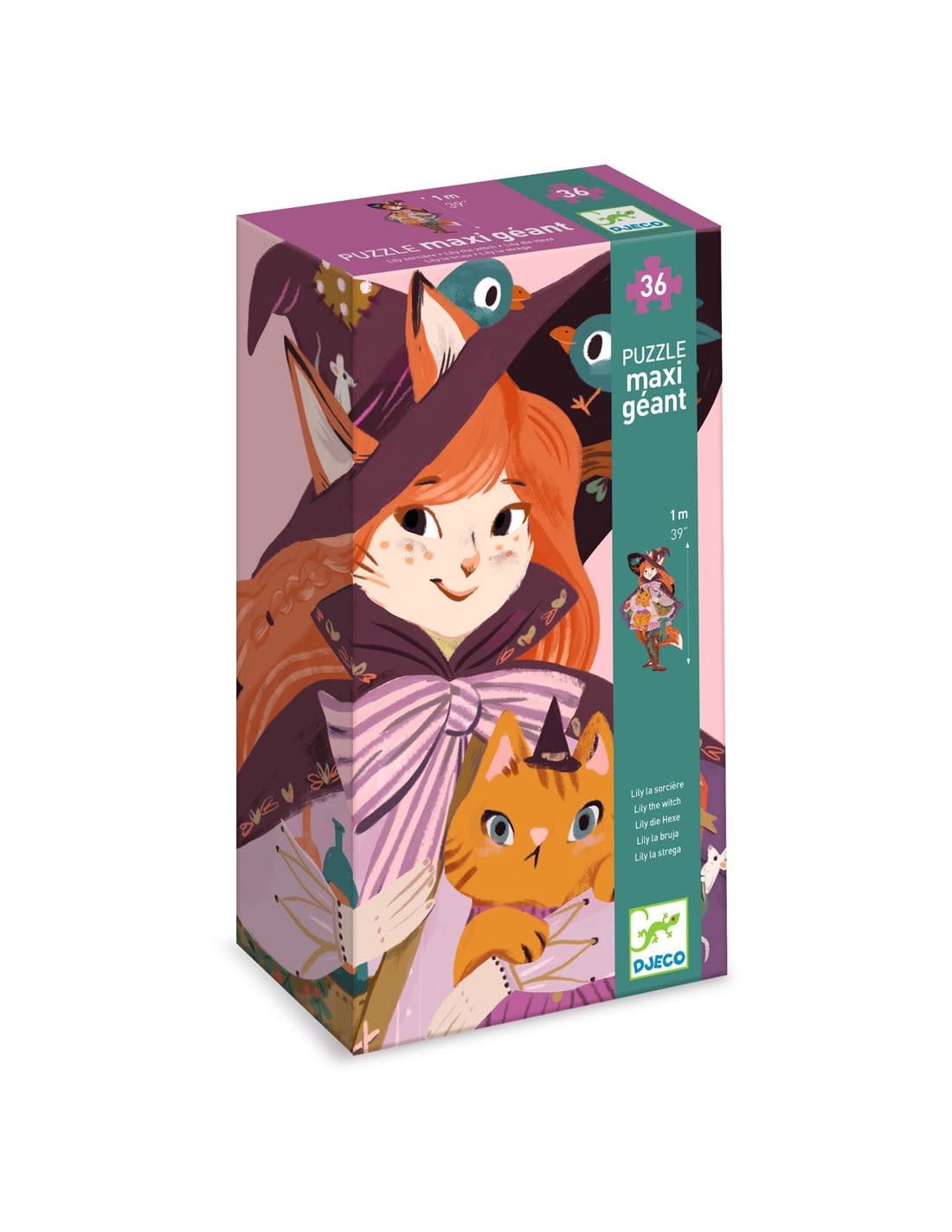 DJECO Puzzle Géant Lily la sorcière - 36 pcs