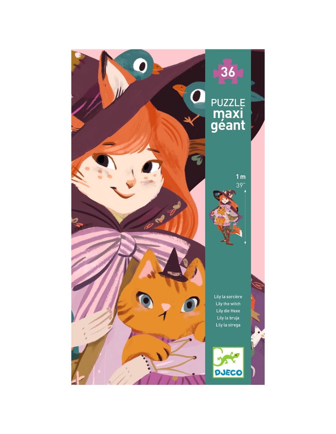 DJECO Puzzle Géant Lily la sorcière - 36 pcs