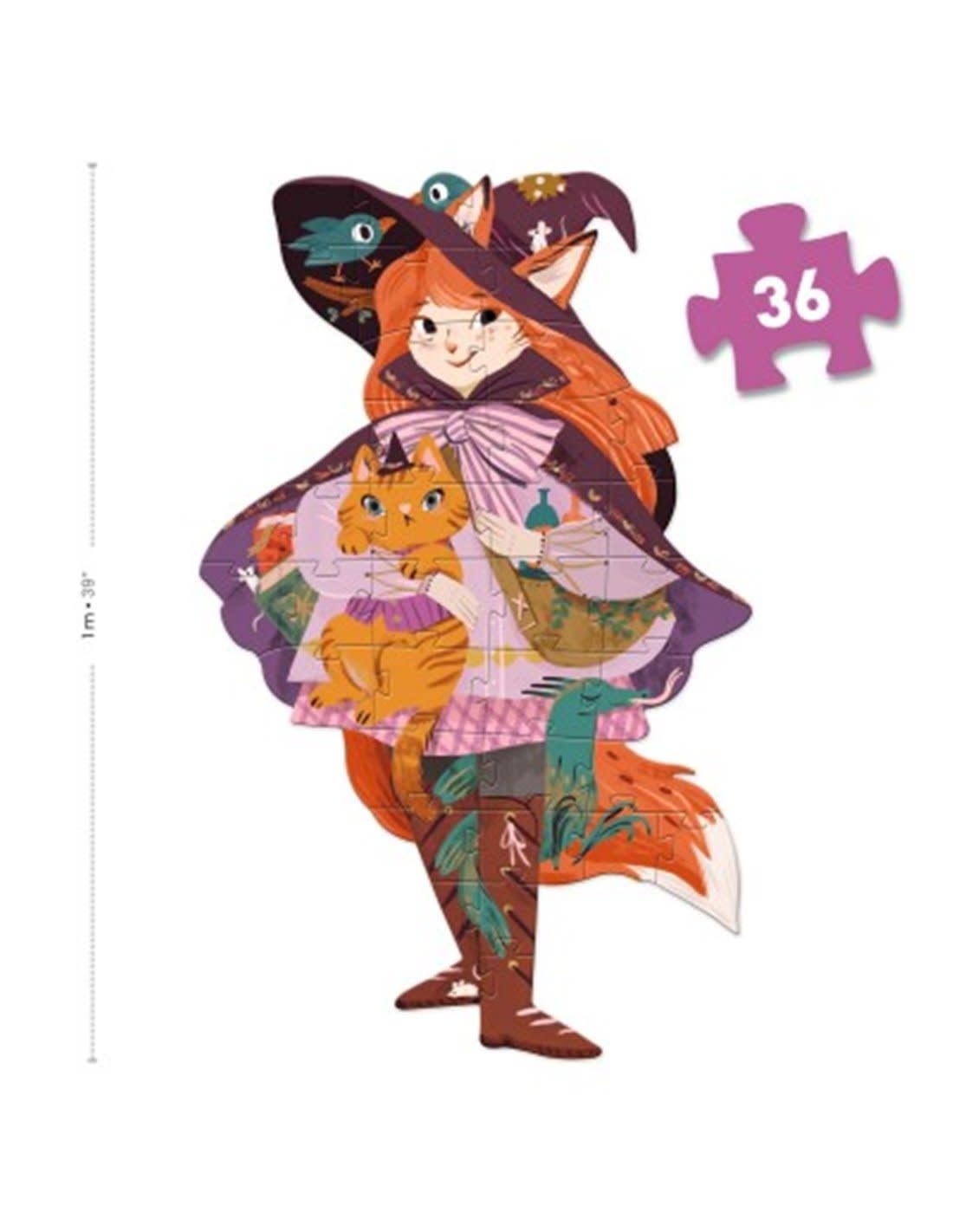 DJECO Puzzle Géant Lily la sorcière - 36 pcs