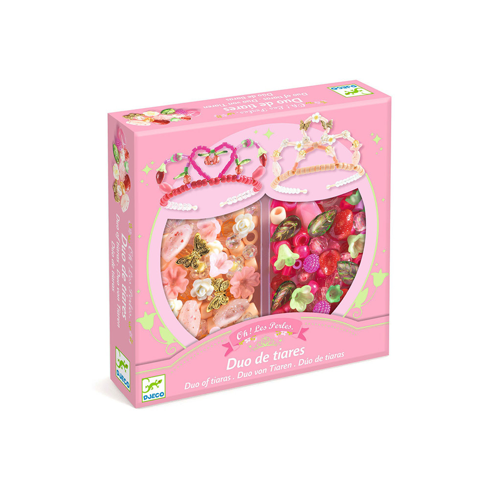 DJECO perles & Bijoux Duo de tiares, Rose