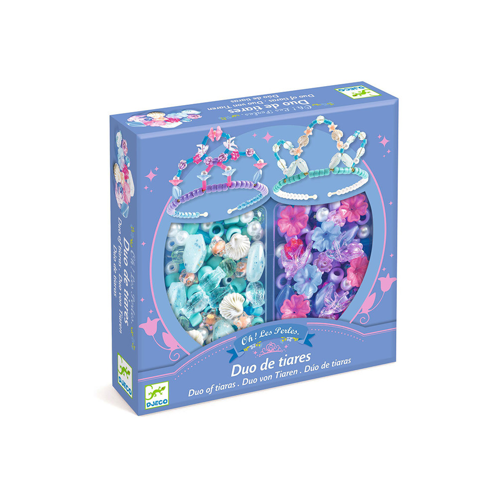 DJECO Perles & Bijoux Duo de tiares, Bleu