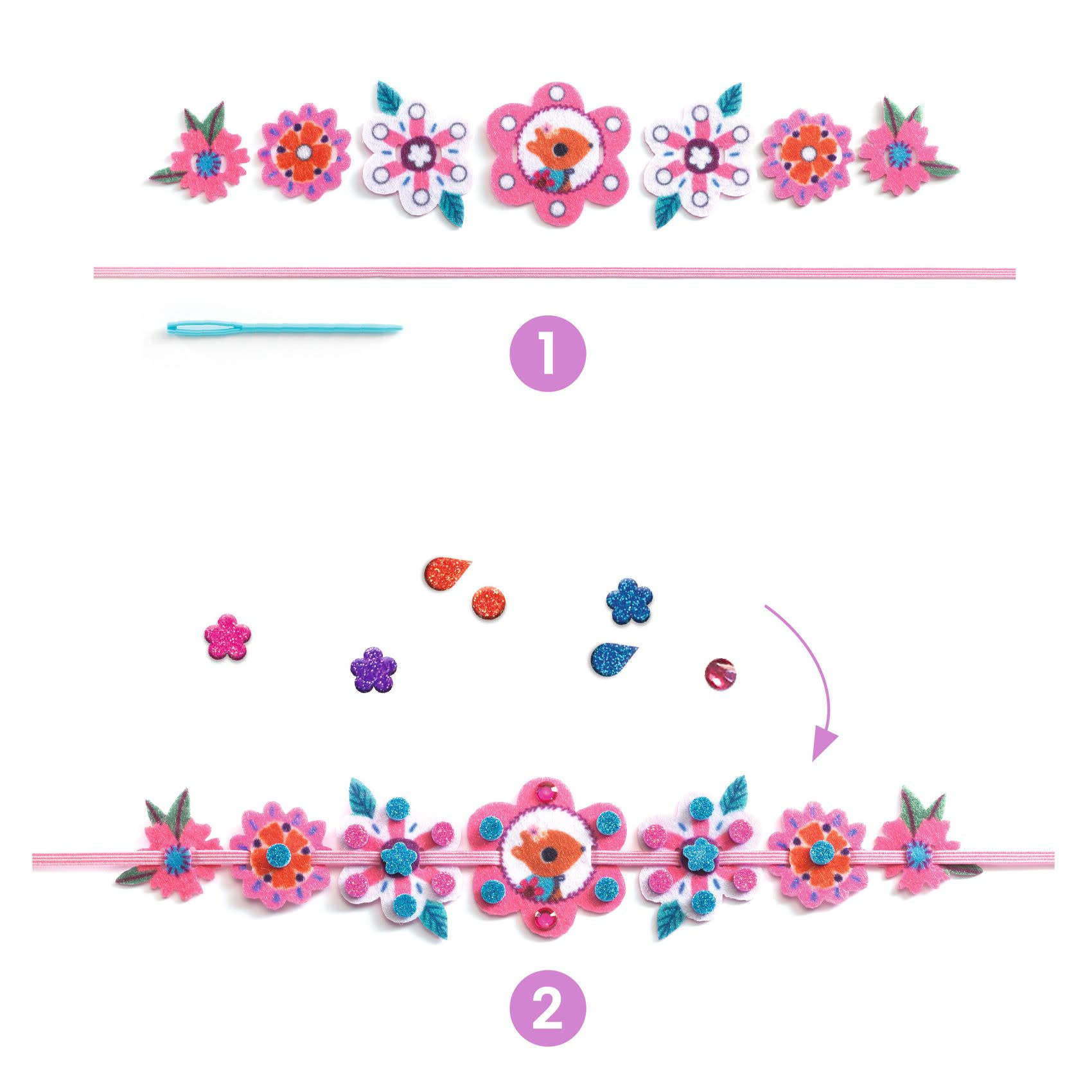 DJECO Do It Yourself - Mosaïques & Stickers Meilleures copines