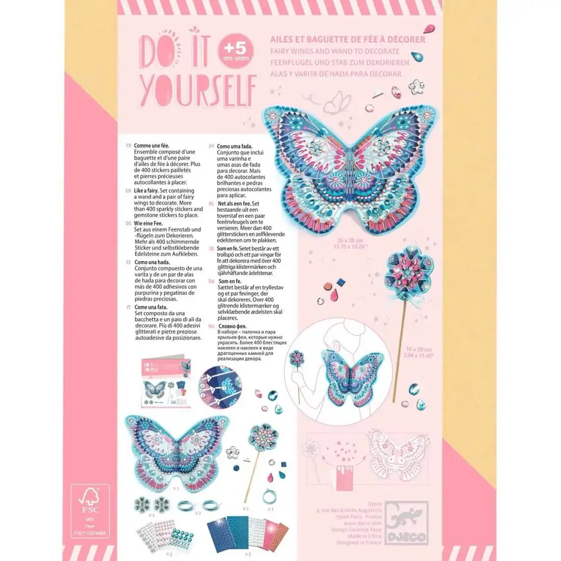 DJECO Do It Yourself -  Mosaïques & Stickers Comme une fée
