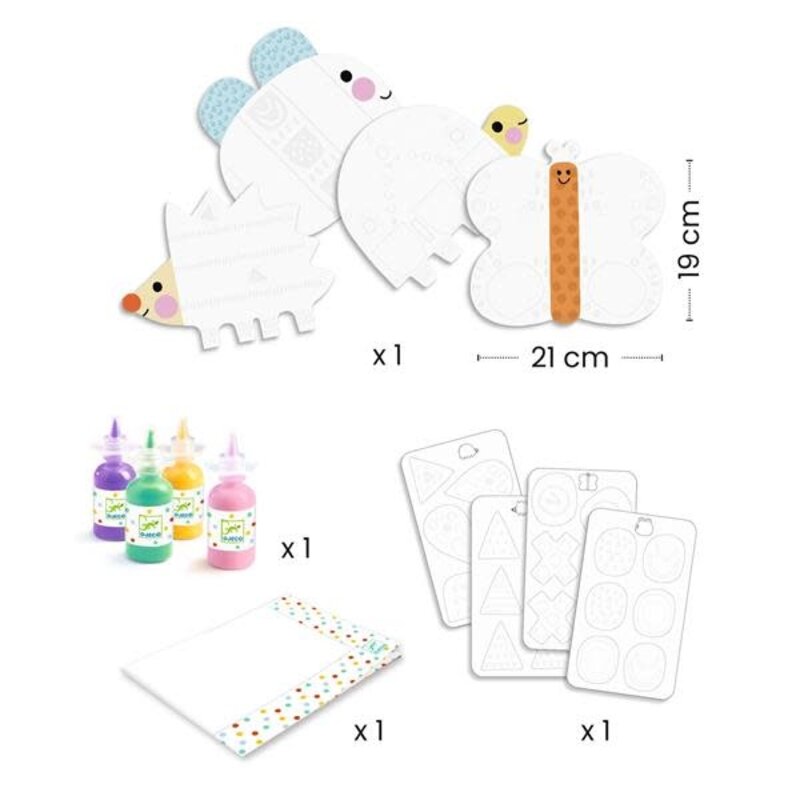 DJECO Peinture à doigts magique - Petites formes Les Petits