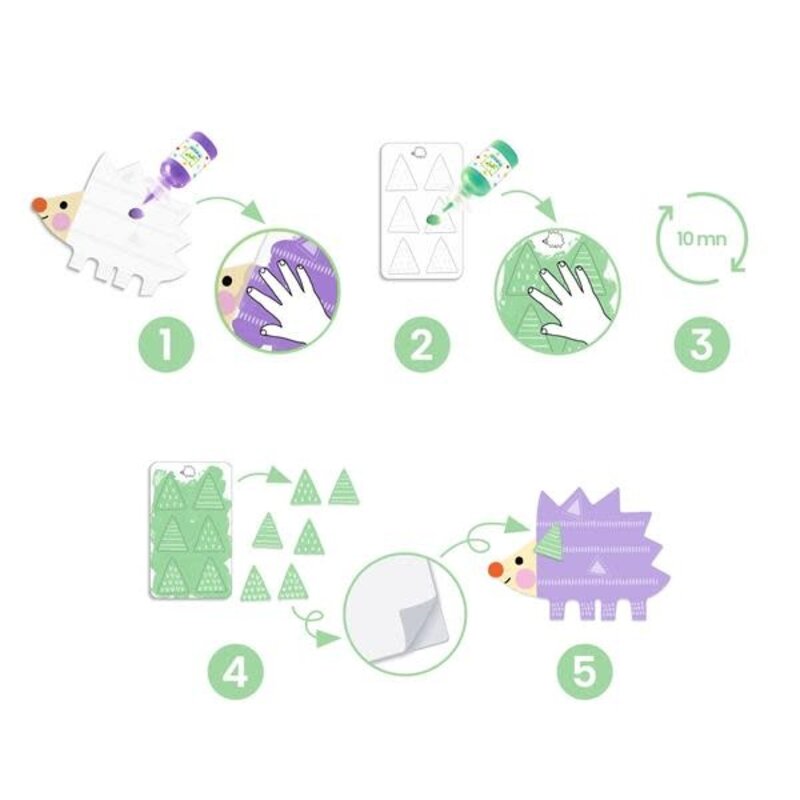 DJECO Peinture à doigts magique - Petites formes Les Petits