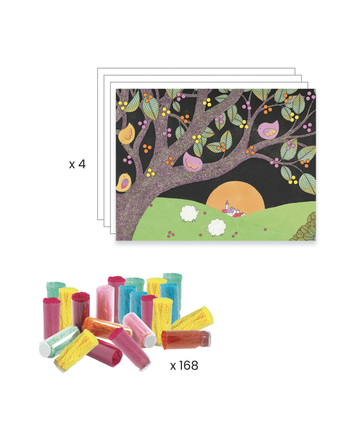 DJECO Les Petits - Collage Explosion De Pompons