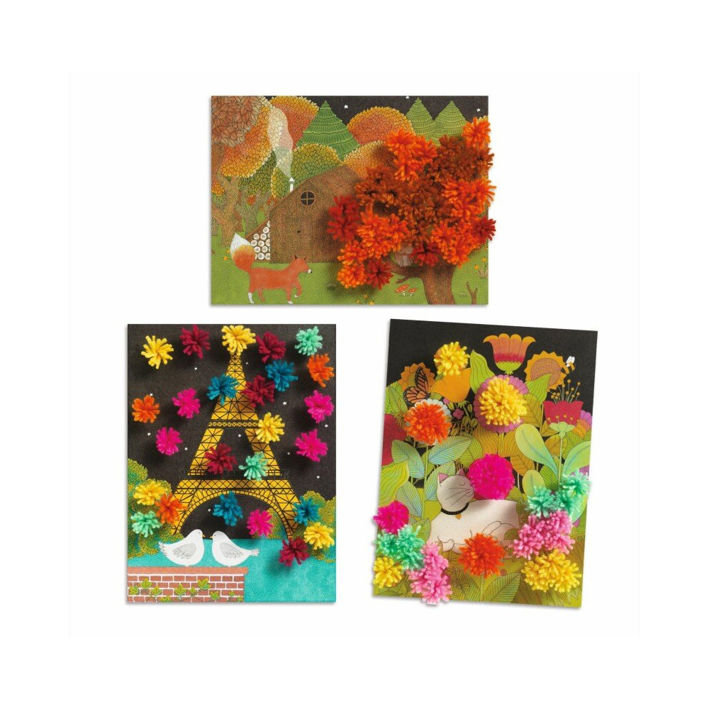 DJECO Les Petits - Collage Explosion De Pompons