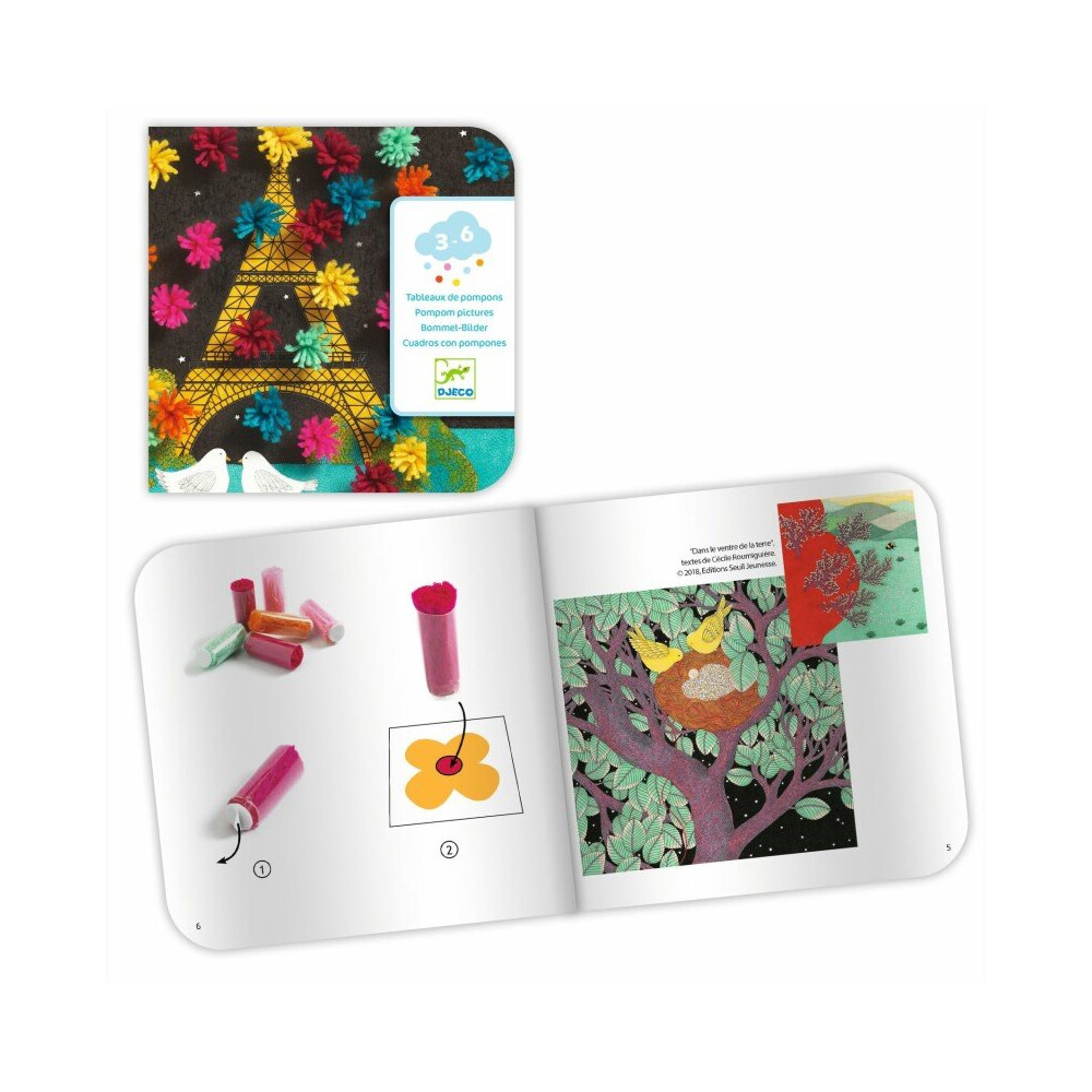 DJECO Les Petits - Collage Explosion De Pompons