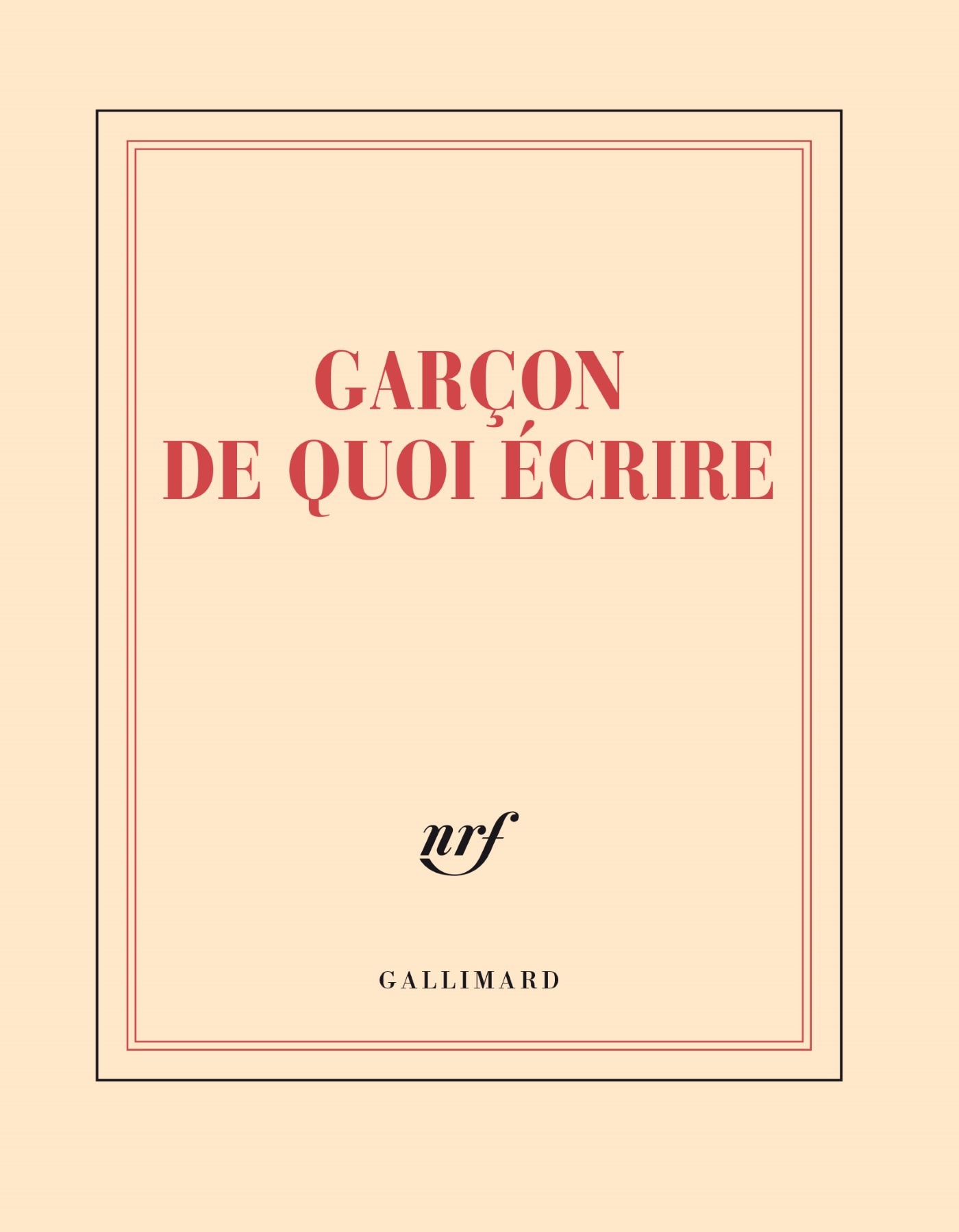 GALLIMARD Carnet carré - Garçon de quoi écrire