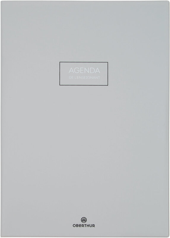 OBERTHUR Agenda Enseignant Cirrus 21,5x30cm Gris Clair