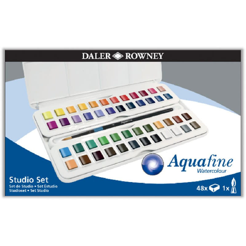 DALER ROWNEY Aquafine Aquarelle 48Xdg Set Voyage