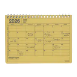 MARK'S EUROPE 2026 Notebook Calendar S / Yellow