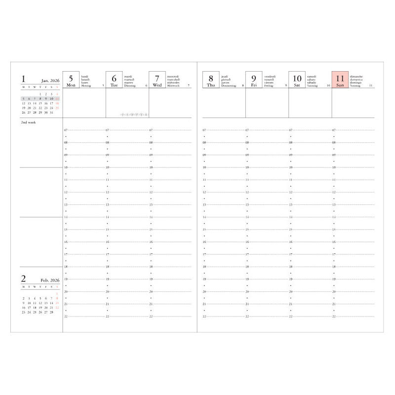 MARK'S EUROPE Agenda 16 mois A6 Colors / Pink