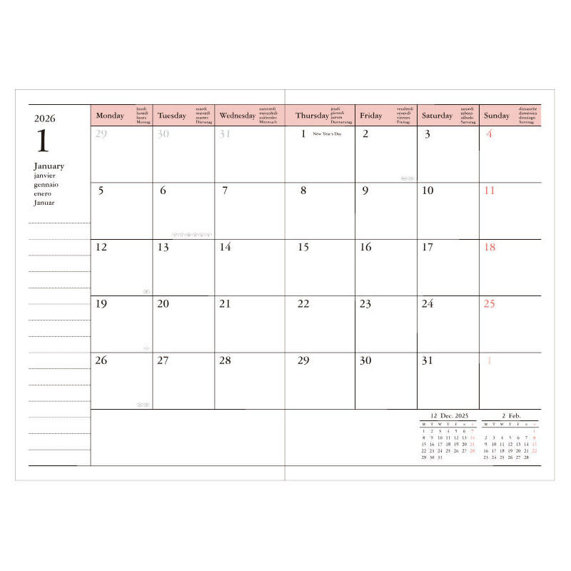 MARK'S EUROPE Agenda 16 mois A6 Colors / Green