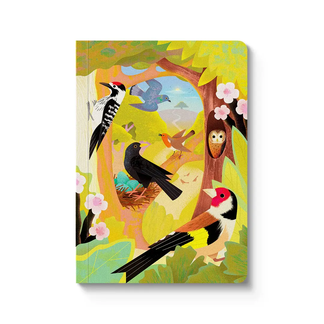 OHH DEER British Birds Notebook 14,8x10,5cm 176p lignées