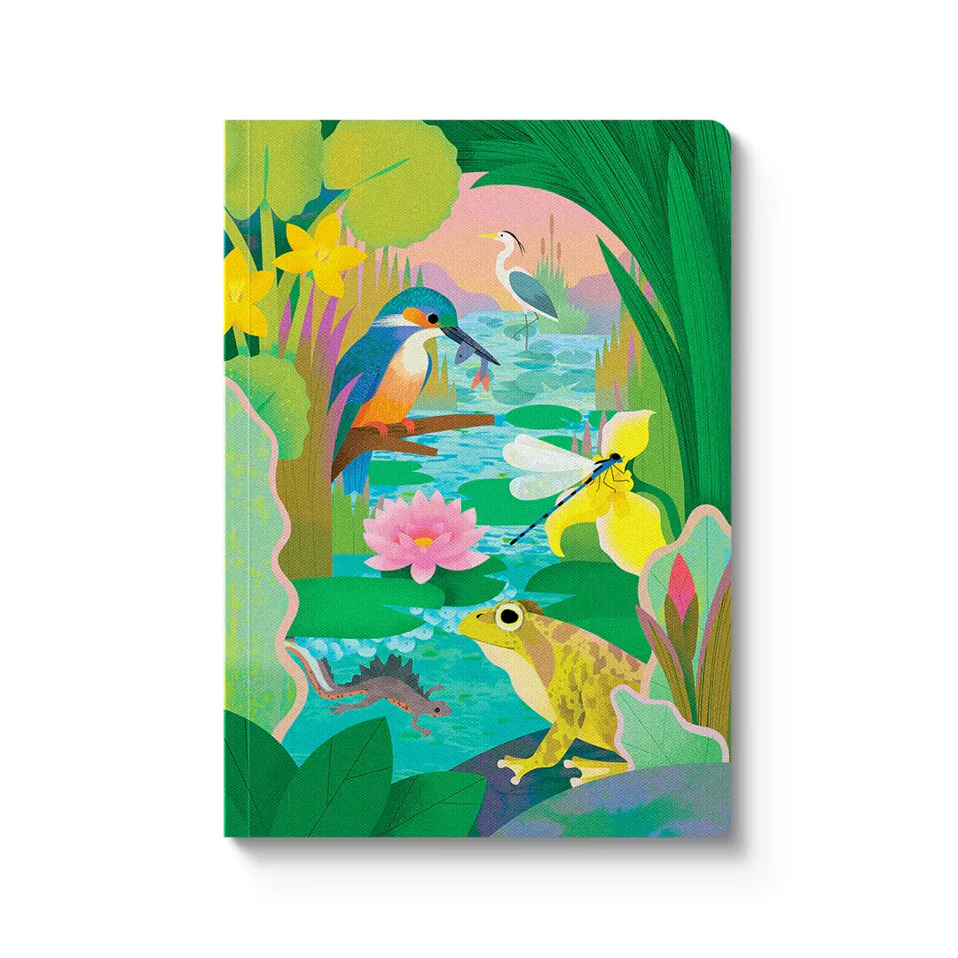 OHH DEER British Pond Life Notebook 21x14,8cm 176p lignées