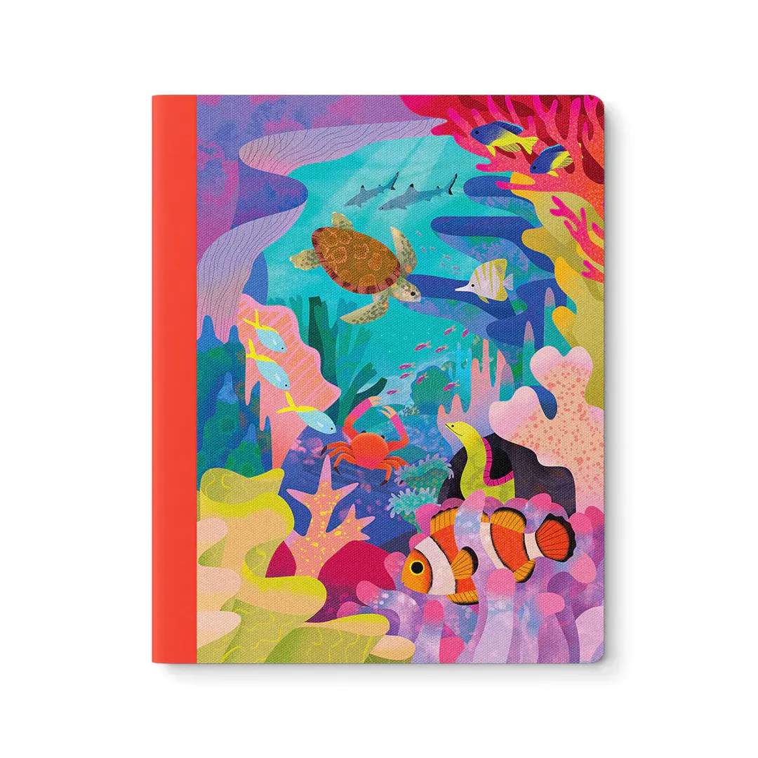 OHH DEER Great Barrier Reef Exercise Book 25,4x20,3cm 64p lignées