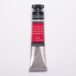 SENNELIER Gouache Extra fine Tube 21ml Rouge Vermillon Français S2