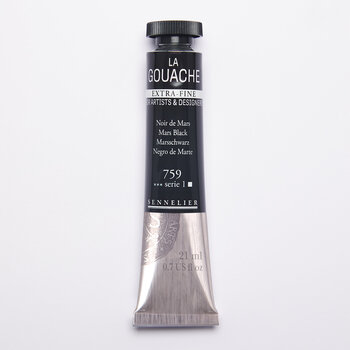 SENNELIER Gouache Extra fine Tube 21ml Noir de Mars S1