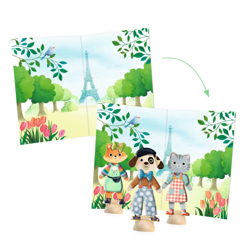 DJECO Les Petits - Collage Bonjour Paris