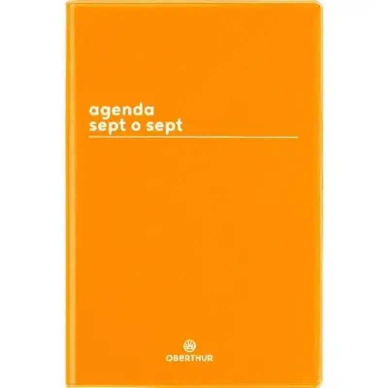 OBERTHUR Agenda Boréal Sept O Sept 1 semaine sur 2 pages 10x15cm Moutarde