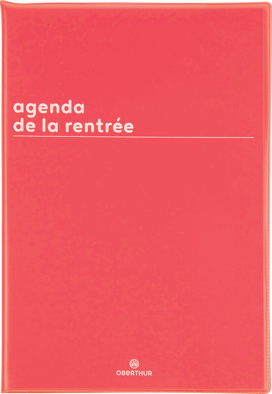 OBERTHUR Agenda de la rentrée Boréal 1 semaine sur 2 pages 16x24 cm Rouge