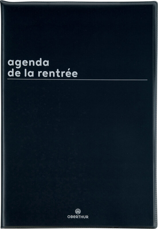 OBERTHUR Agenda de la rentrée Boréal 1 semaine sur 2 pages 16x24 cm Noir