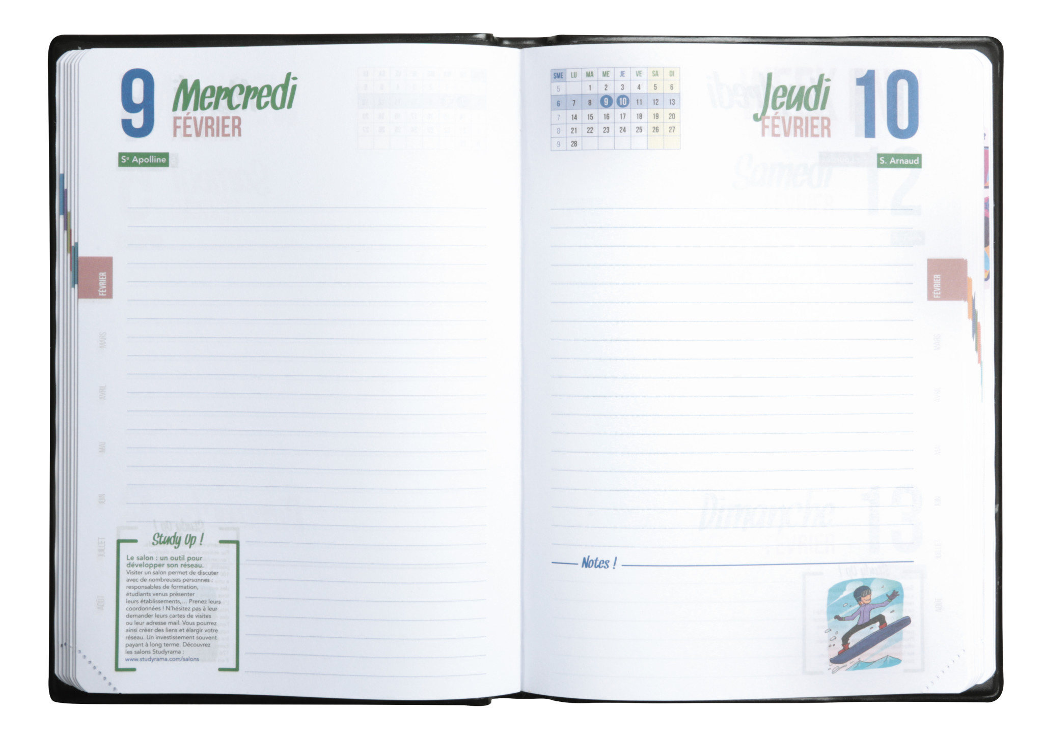 EXACOMPTA Agenda Journalier Studyrama Noir