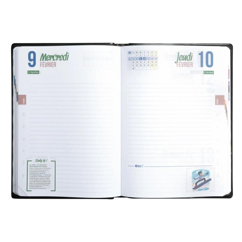 EXACOMPTA Agenda Journalier Studyrama Pastel coloris aléatoires