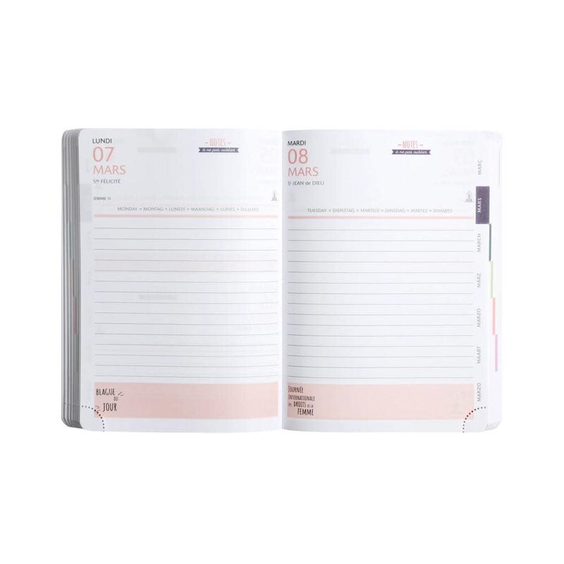 EXACOMPTA Agenda journalier Forum Koverbook Blush Pastel coloris aléatoires
