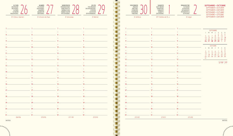 EXACOMPTA Agenda Semainier bureau SAD 18S Méline v