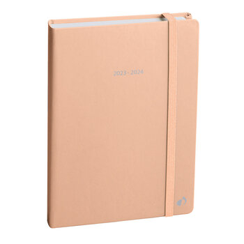 QUO VADIS Agenda Scolaire Journalier Ml Pastel Peche Cr Élast