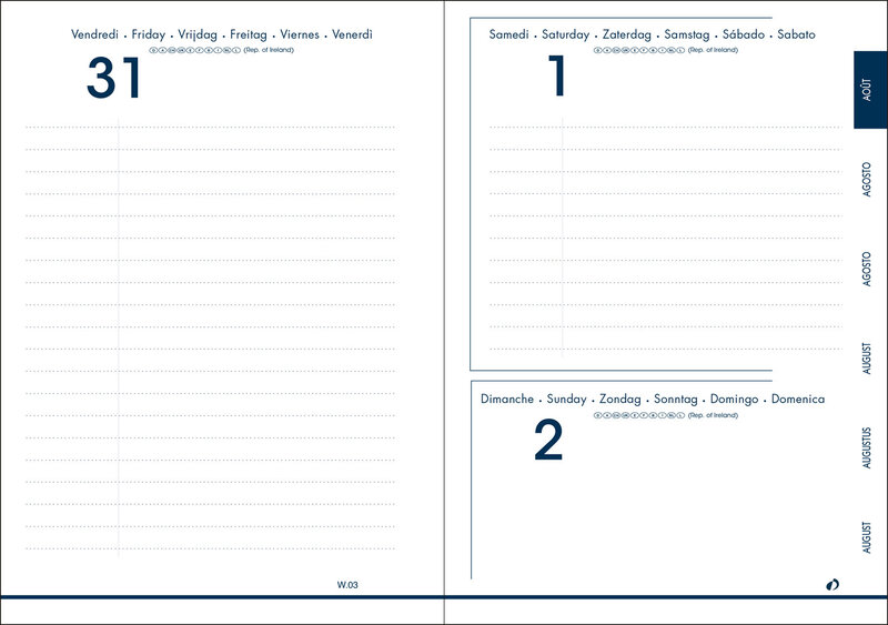 QUO VADIS Agenda Scolaire Journalier Ml Pastel Peche Cr Élast