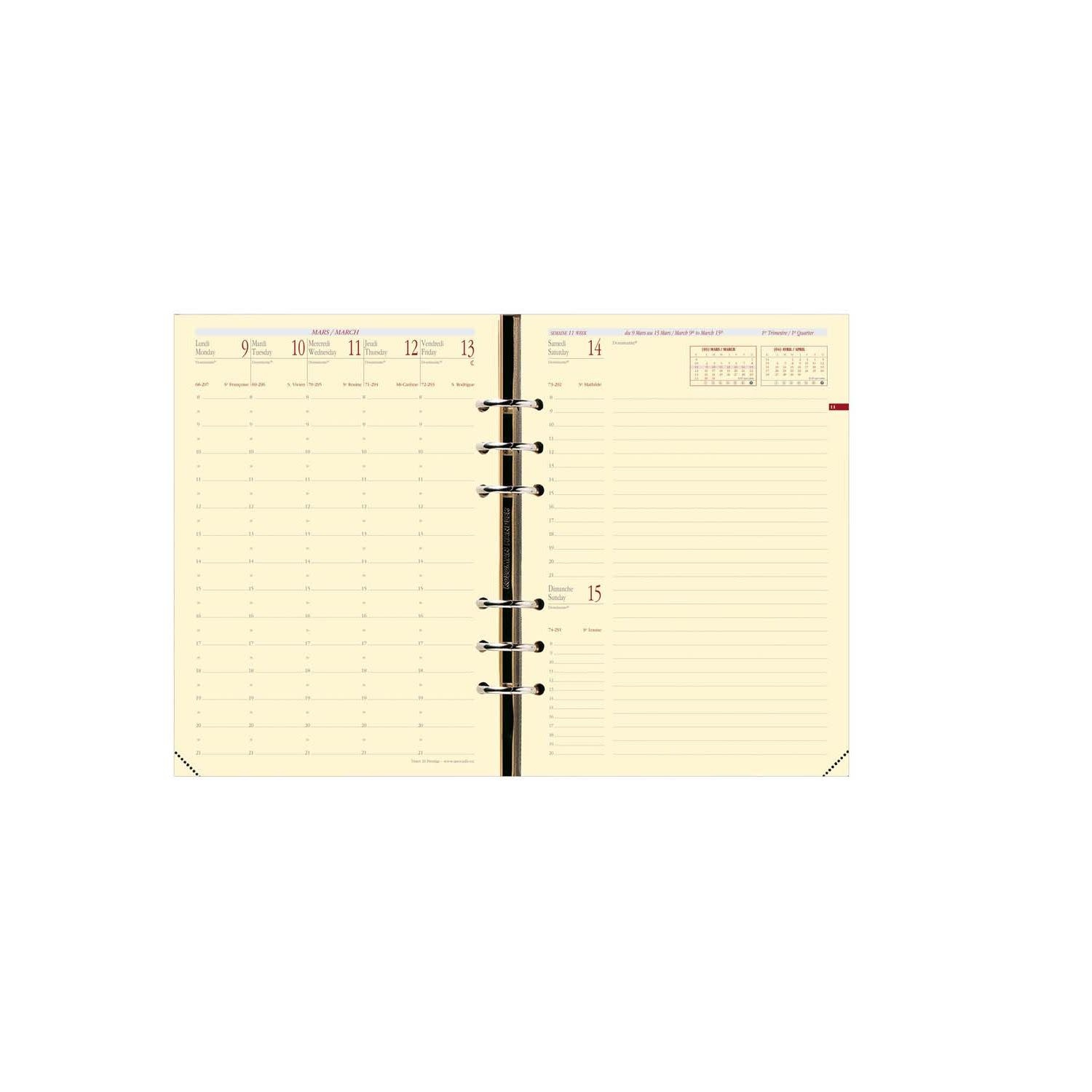 QUO VADIS Recharge Agenda Timer 21 16 mois Pre Fr Rech S/F