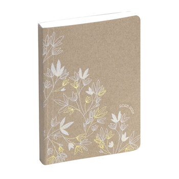EXACOMPTA Agenda Forum Kraft Fleurs 12 x 17 cm Journalier Août 2025 à Juillet 2026