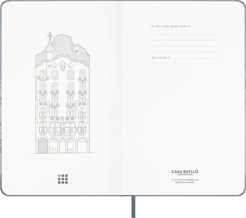 MOLESKINE Carnet de notes Casa Batlló Édition spéciale Grand format Ligné Couverture rigide
