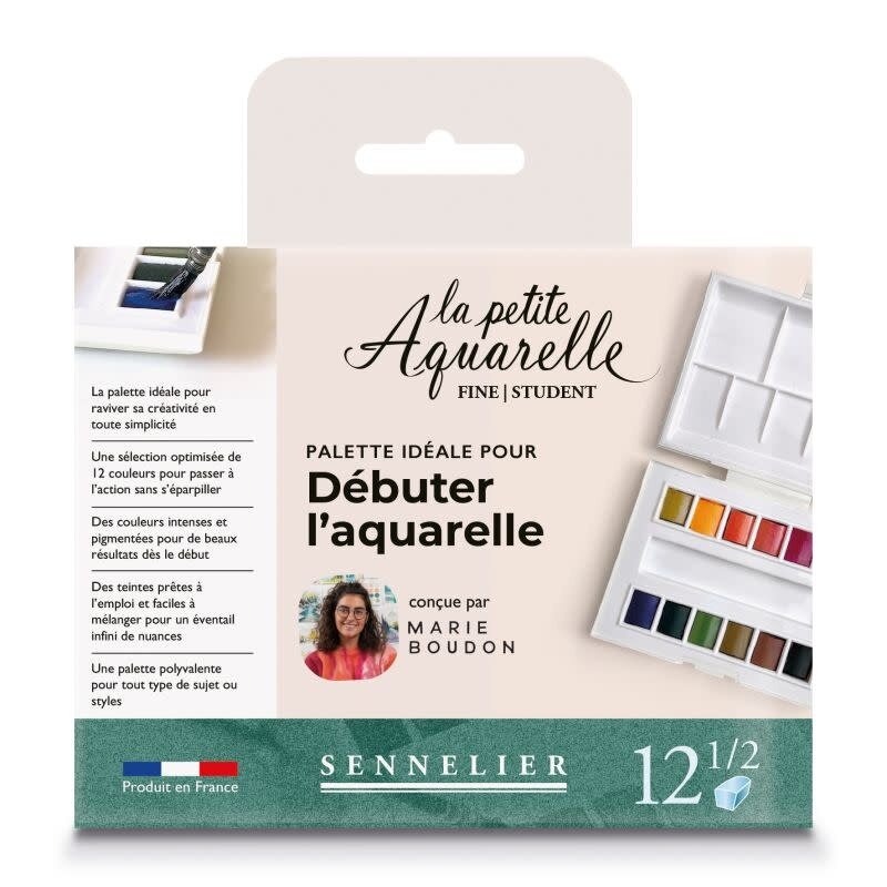 SENNELIER La Petite Aquarelle boîte voyage 12 ½ godets Marie Boudon
