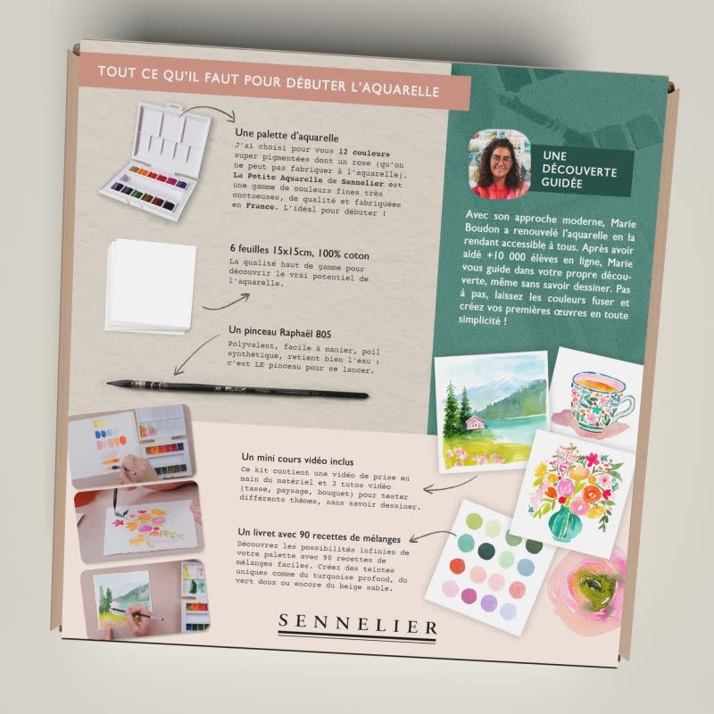 SENNELIER Kit débutant la petite Aquarelle collaboration Marie Boudon