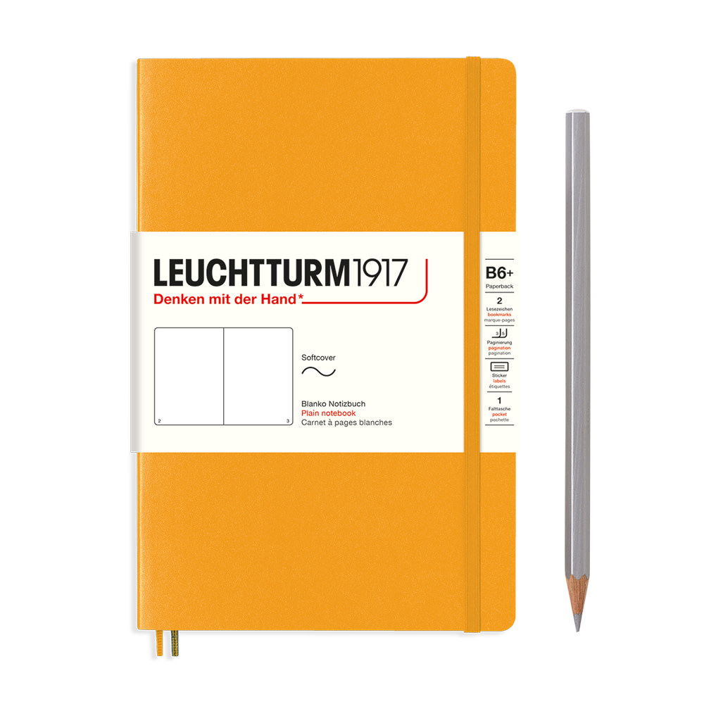 LEUCHTTURM 1917 Carnet de notes Couverture souple Rising Sun, Paperback (B6+), 123 p., blanc