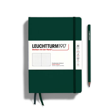 LEUCHTTURM 1917 Carnet de notes Couverture rigide Forest Green, Medium (A5), 251 p., pointillé