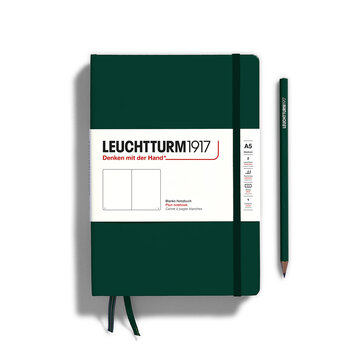 LEUCHTTURM 1917 Carnet de notes Couverture rigide Forest Green, Medium (A5), 251 p., blanc