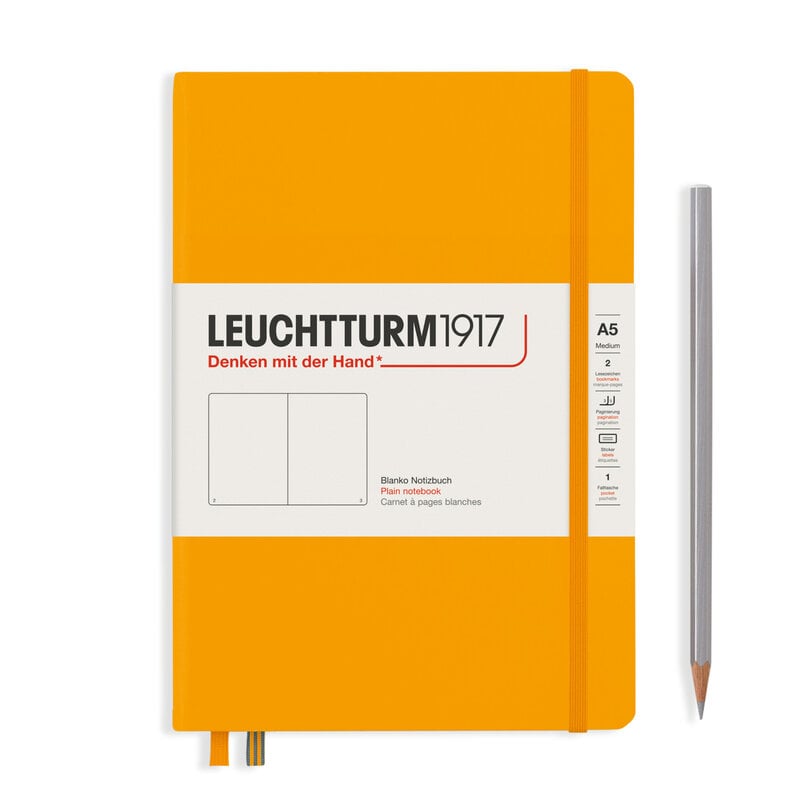 LEUCHTTURM 1917 Carnet de notes Couverture souple Rising Sun, Medium (A5), 123 p., blanc