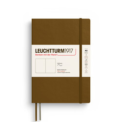 LEUCHTTURM 1917 Carnet de notes Couverture rigide Spice Brown, Medium (A5), 251 P.,Blanc